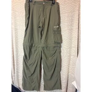 Lafuma Convertible Zip Off Pants Cargo Khaki Green Hiking Outdoor‎ Men Sz L